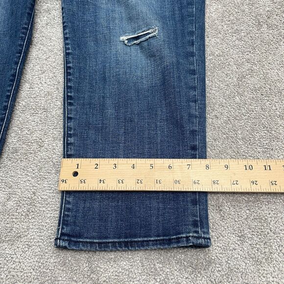 Chico's So Slimming Girlfriend Slim Leg Crop Denim Jeans Womens 16P Blue 40x24 - Picture 15 of 16